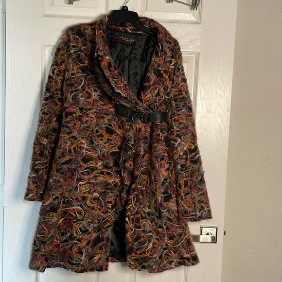 Space style concept multi color lane wool & mohair cardigan sweater - Picture 1 of 5